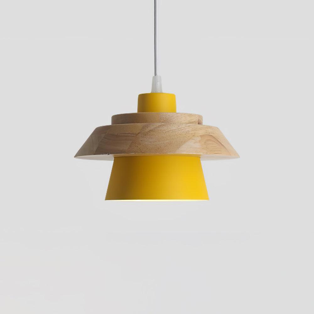 Lampa Wisząca Kamienna Drewniana