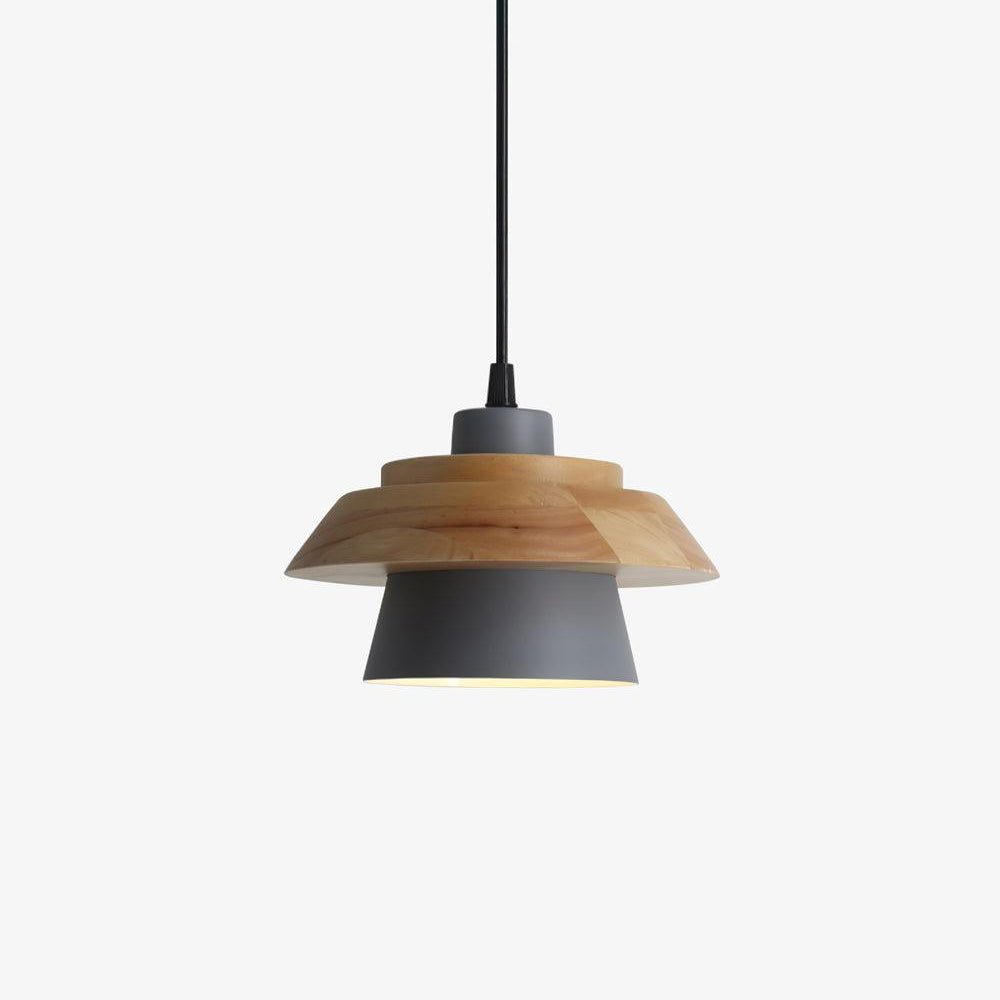 Lampa Wisząca Kamienna Drewniana