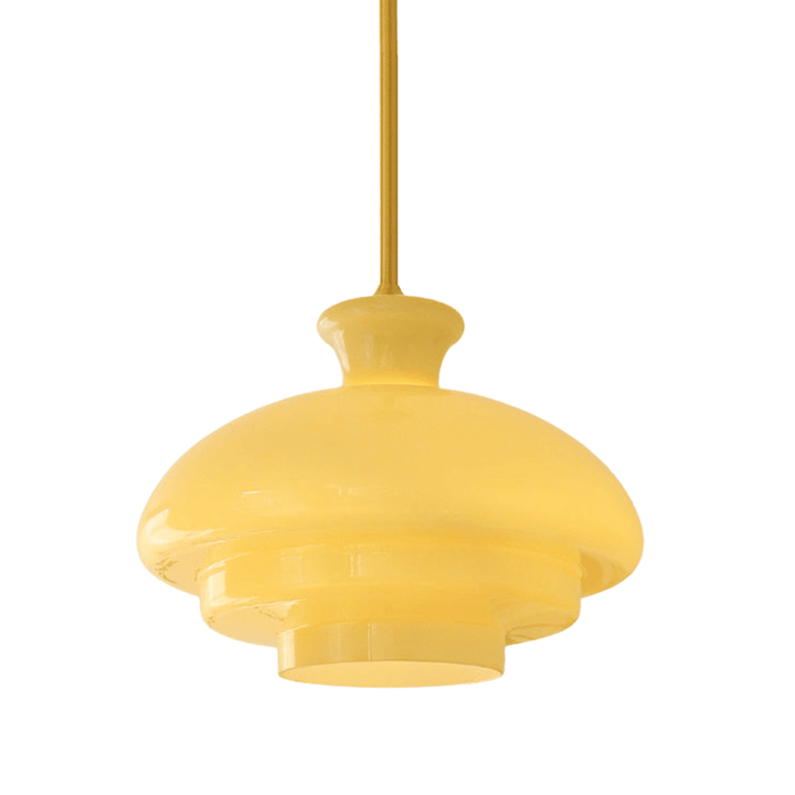 Lampa wisząca Bauhaus z mlecznego szkła