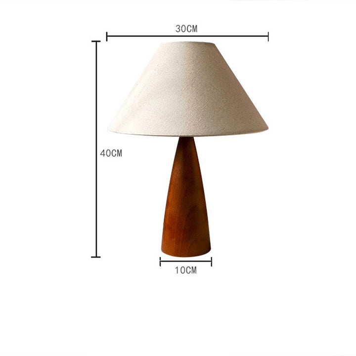 Lampa stołowa w stylu wiekowym z litego drewna