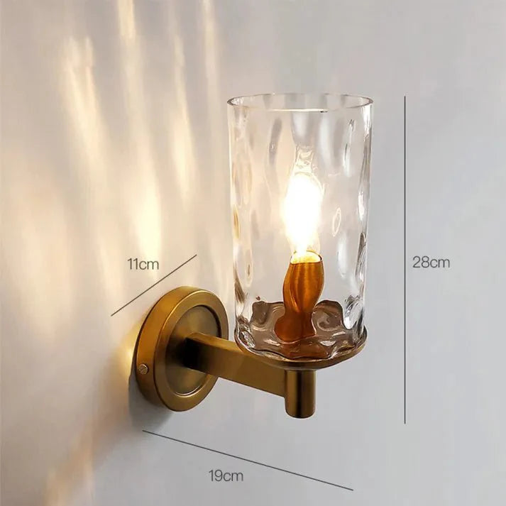 Klasyczna Retro Szklana Lampa Ścienna