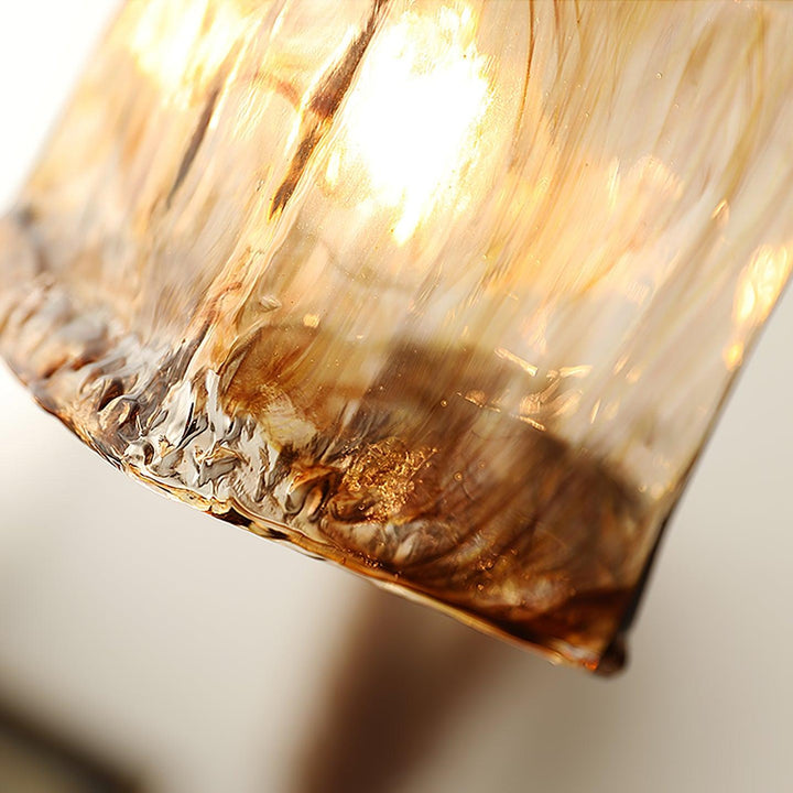 Vintage brązowa szklana lampa wisząca