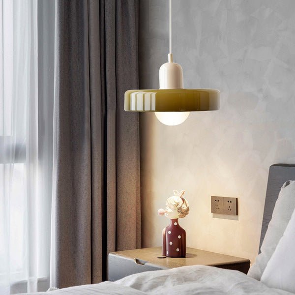 Lampa wisząca Bauhaus z kolorowego szkła – designerska lampa sufitowa