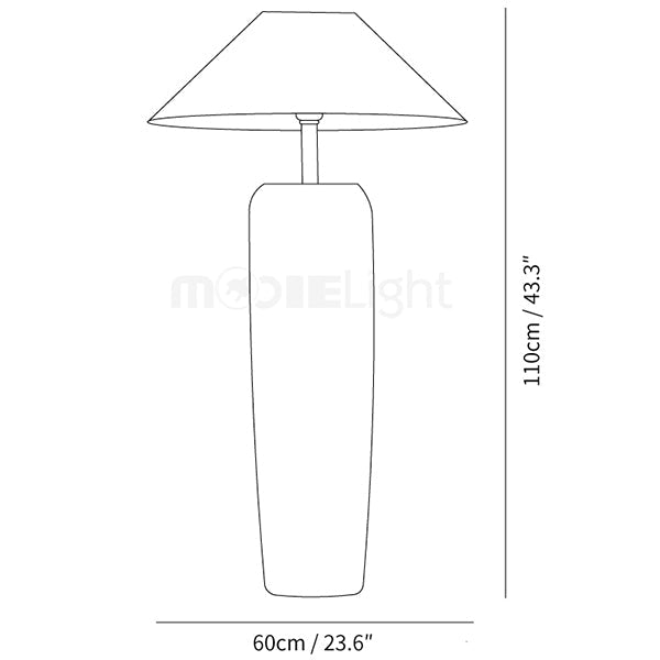 Postarzona drewniana lampa podłogowa