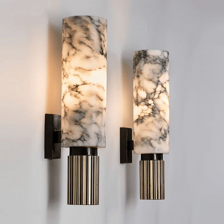 Marmurowa lampa ścienna
