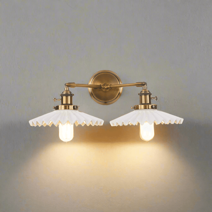 Antyczna ceramiczna podwójna lampa