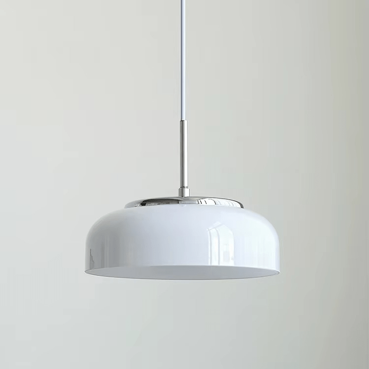 Lampa wisząca Bauhaus chrom biała