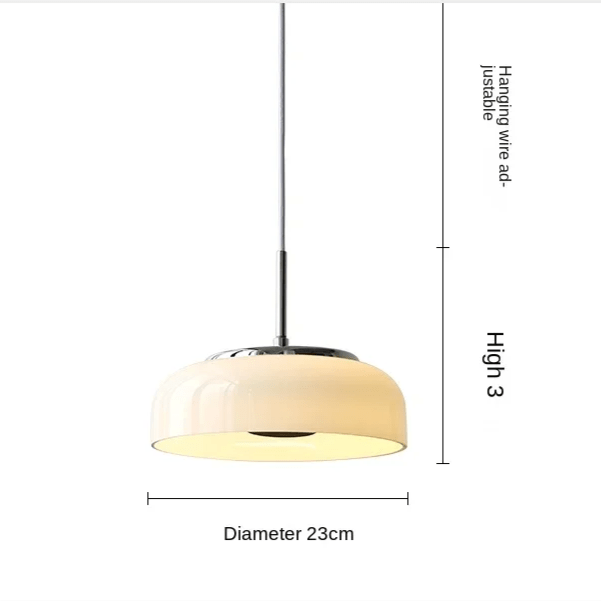 Lampa wisząca Bauhaus chrom biała
