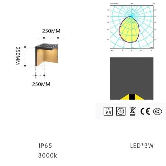 Lampa solarna Block Lane do ogrodu
