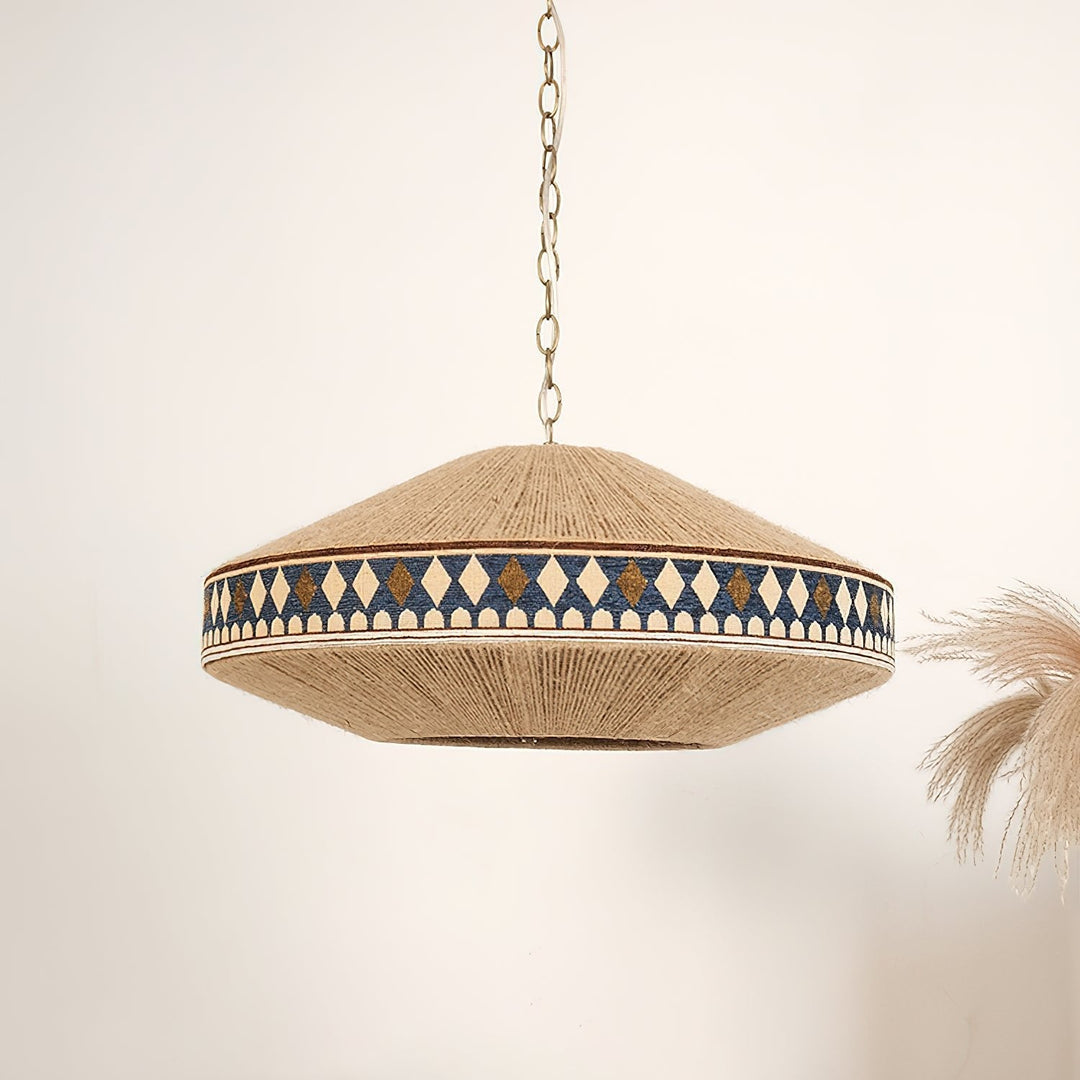 Boho Lampa Wisząca z Frędzlami
