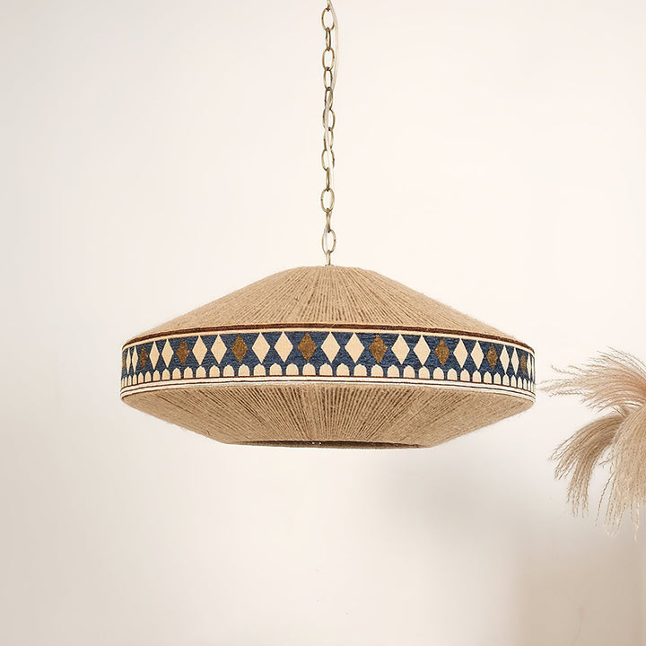 Boho Lampa Wisząca z Frędzlami