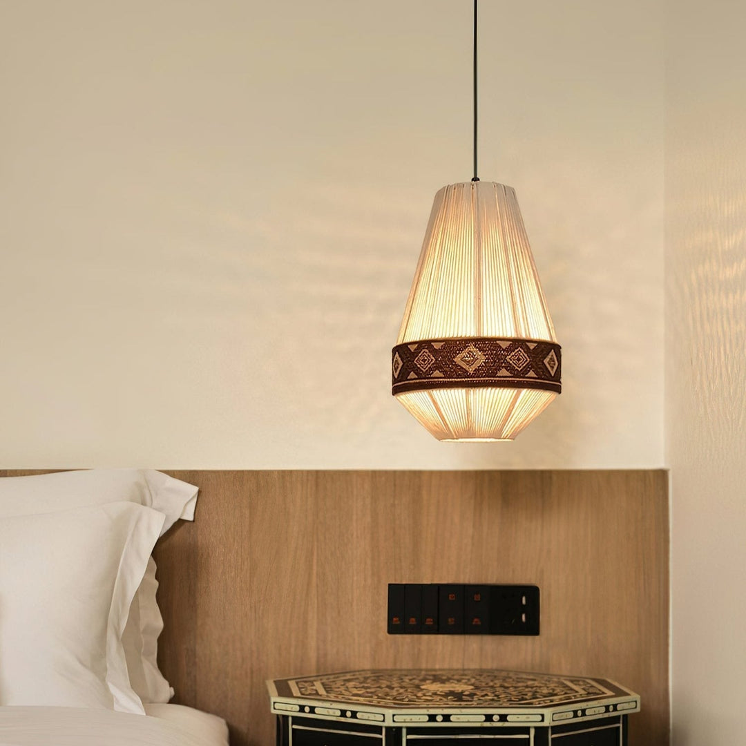 Boho Lampa Wisząca z Frędzlami