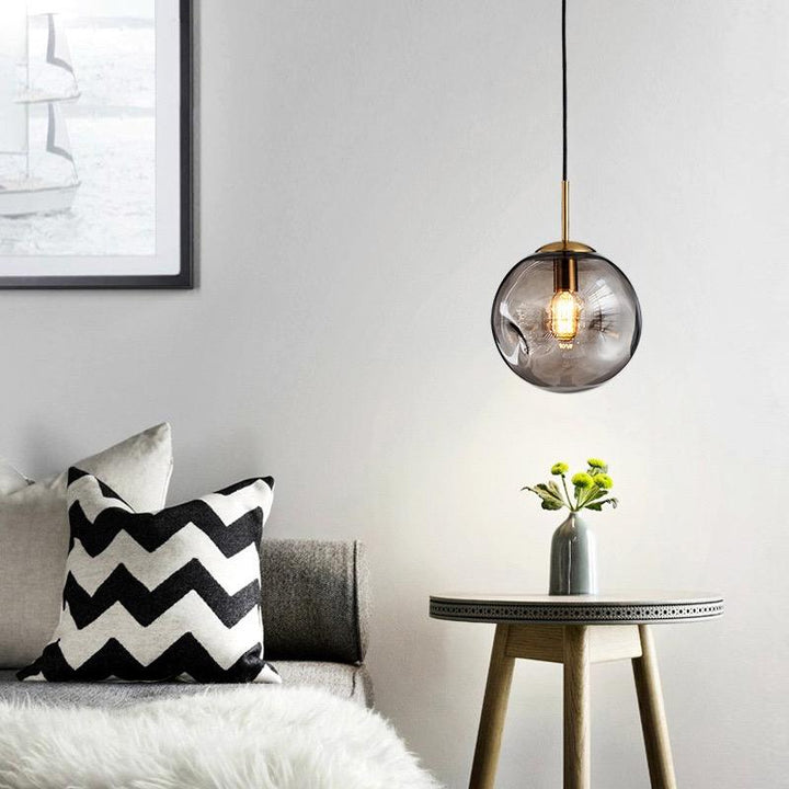 Brikey szklana kula lampa wisząca