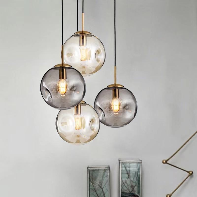 Brikey szklana kula lampa wisząca