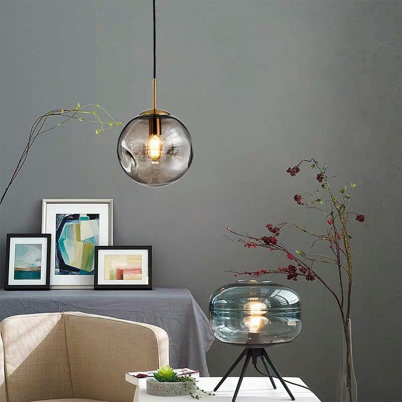 Brikey szklana kula lampa wisząca