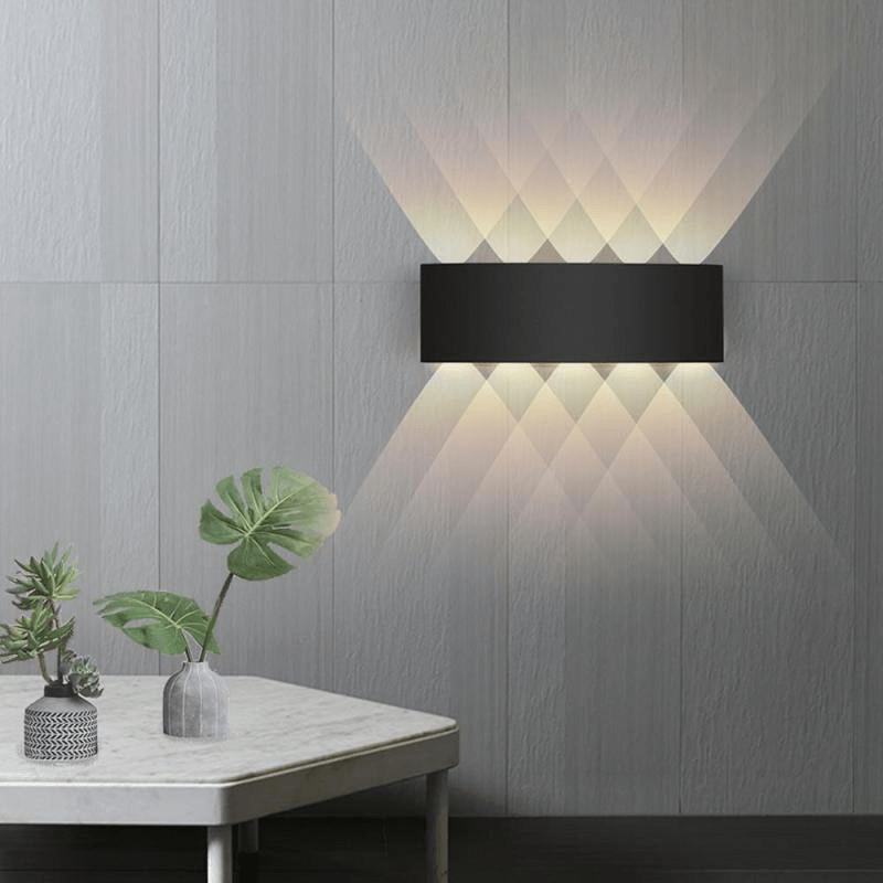 Zewnętrzna wodoodporna aluminiowa lampa LED na ścianę