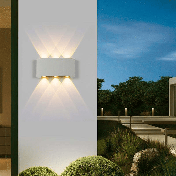 Zewnętrzna wodoodporna aluminiowa lampa LED na ścianę