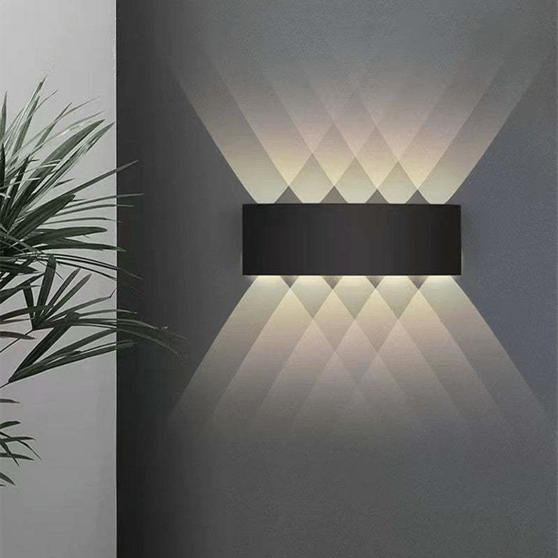 Zewnętrzna wodoodporna aluminiowa lampa LED na ścianę