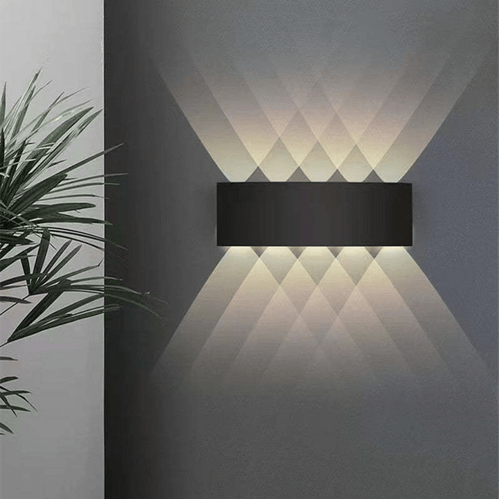Zewnętrzna wodoodporna aluminiowa lampa LED na ścianę
