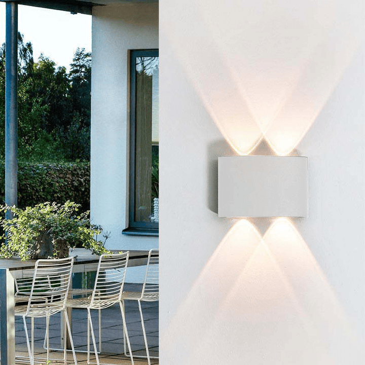Zewnętrzna wodoodporna aluminiowa lampa LED na ścianę