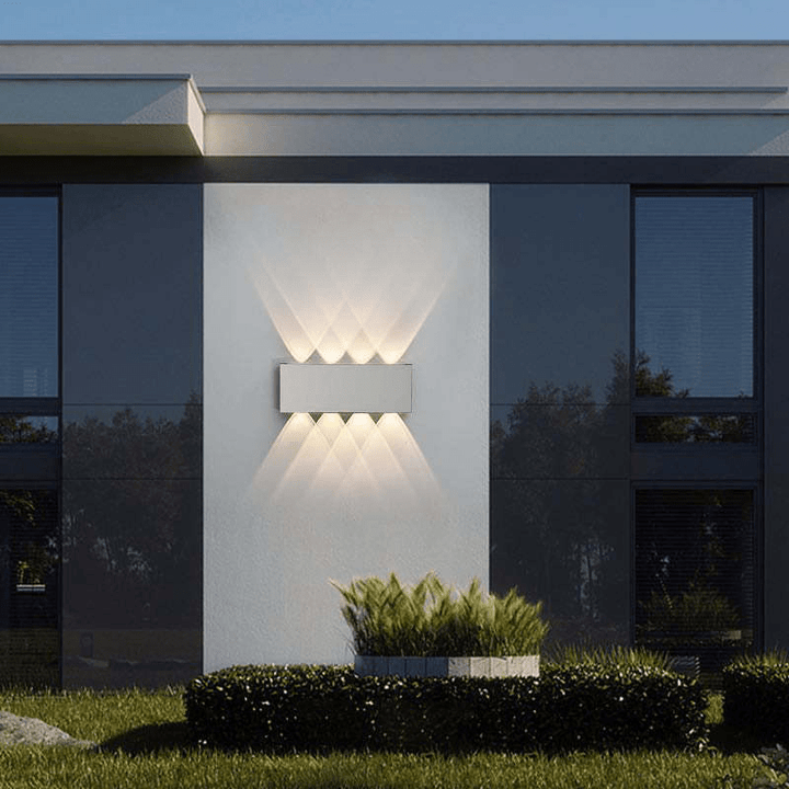 Zewnętrzna wodoodporna aluminiowa lampa LED na ścianę