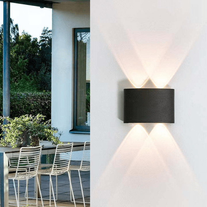 Zewnętrzna wodoodporna aluminiowa lampa LED na ścianę