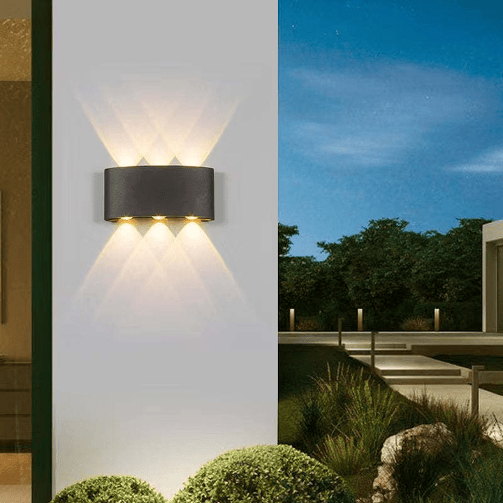 Zewnętrzna wodoodporna aluminiowa lampa LED na ścianę
