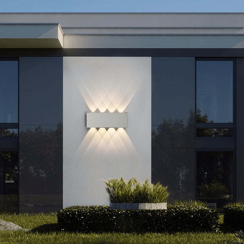Zewnętrzna wodoodporna aluminiowa lampa LED na ścianę