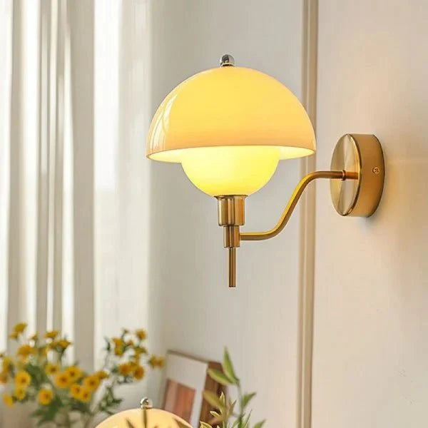 Lampa Ścienna Grzyb Kremowa