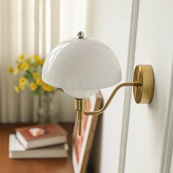 Lampa Ścienna Grzyb Kremowa