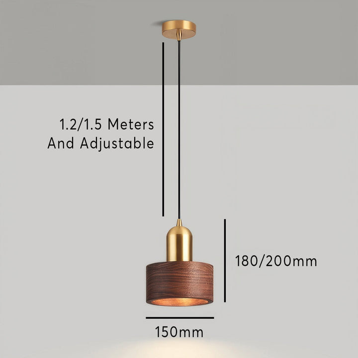 Lampa Wisząca Cylinder w Stylu Japońskim