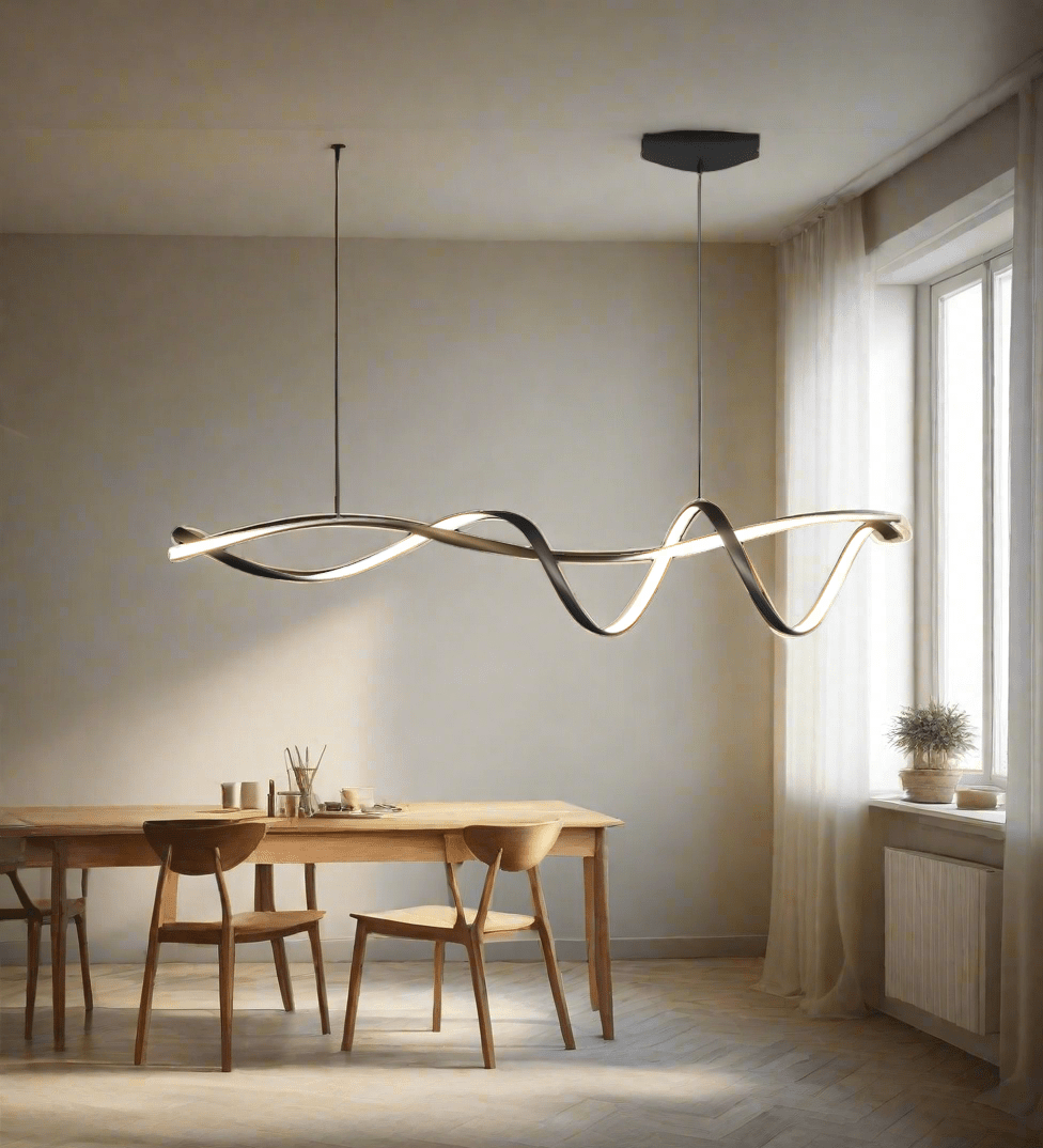 Kreatywna Czarna Nowoczesna Lampa Wisząca LED