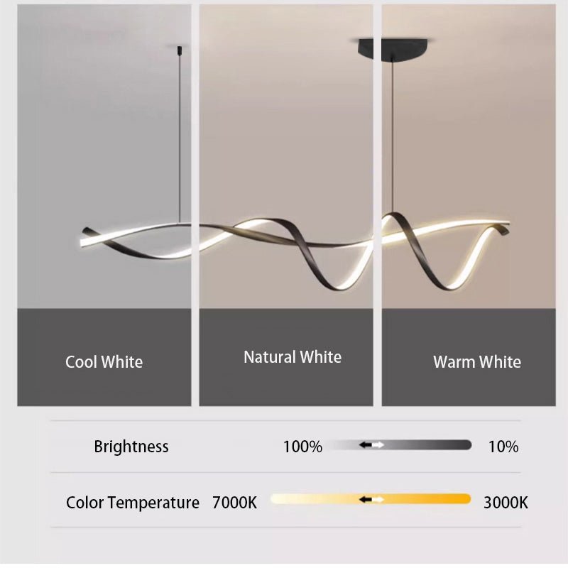 Kreatywna Czarna Nowoczesna Lampa Wisząca LED