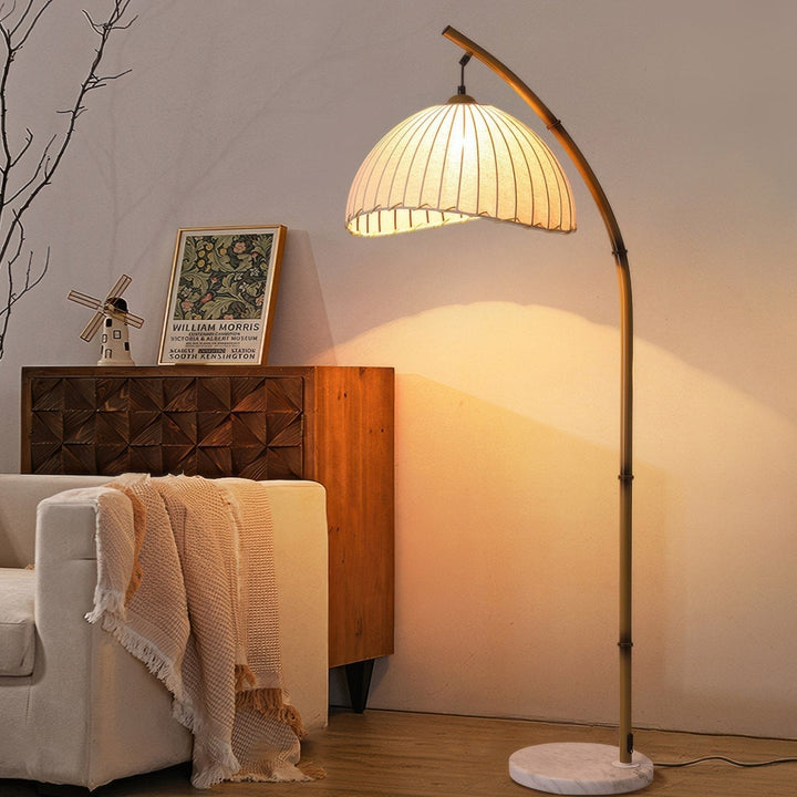 Kulturalna Lampa Podłogowa Zen z Bambusa