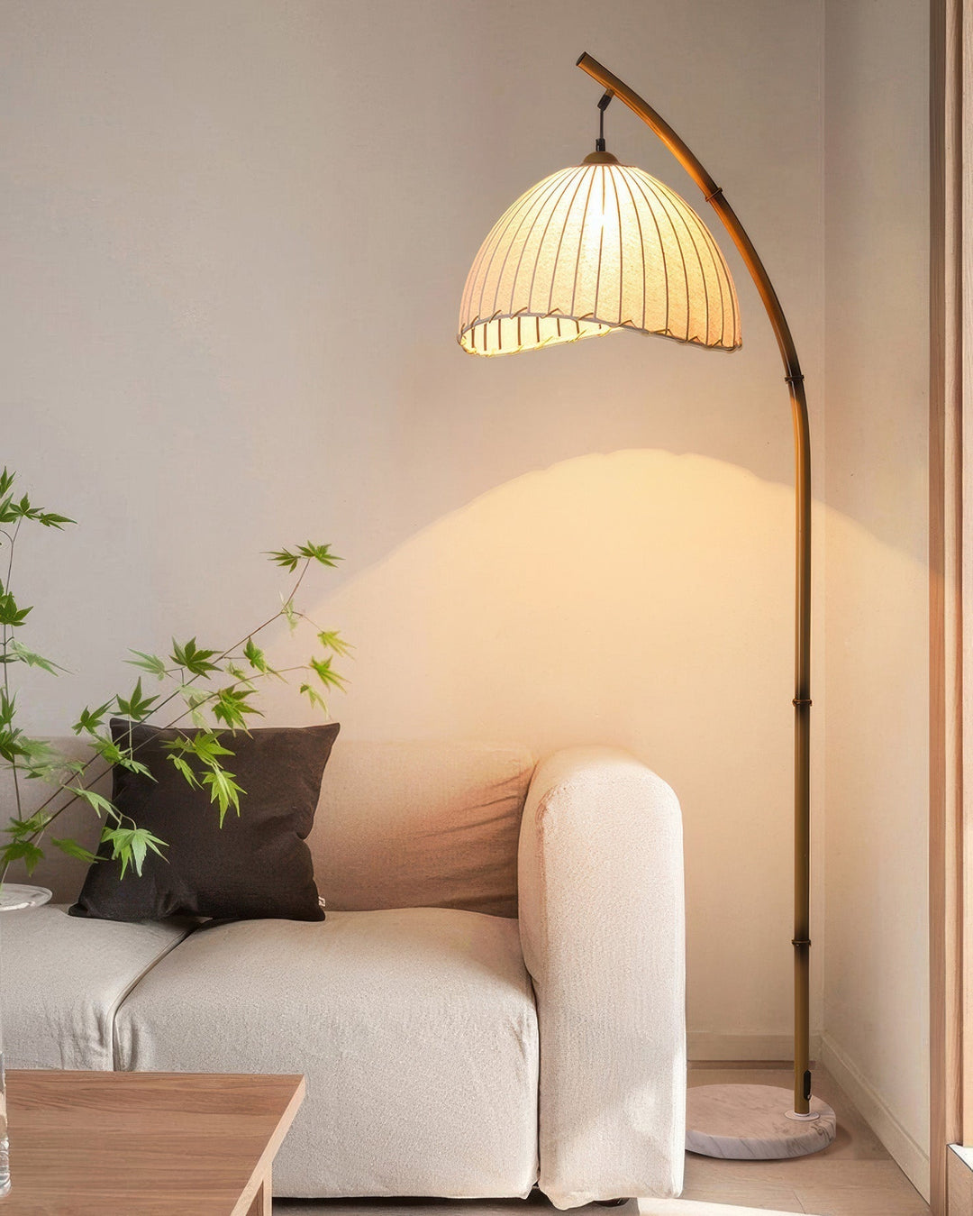 Kulturalna Lampa Podłogowa Zen z Bambusa