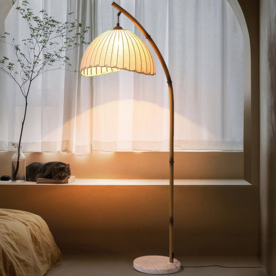 Kulturalna Lampa Podłogowa Zen z Bambusa