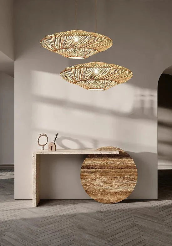 Radiar - Vintage lampa wisząca z rattanu