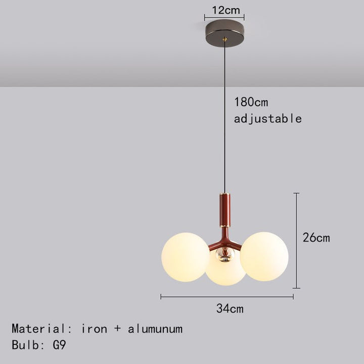 Luksusowa szklana lampa wisząca w stylu skandynawskim