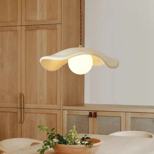 Kreatywna lampa wisząca Wabi Sabi do jadalni z liśćmi lotosu