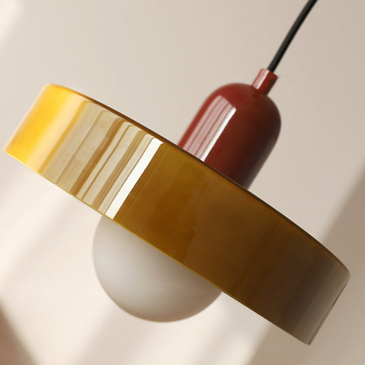 Lampa wisząca Bauhaus z kolorowego szkła – designerska lampa sufitowa