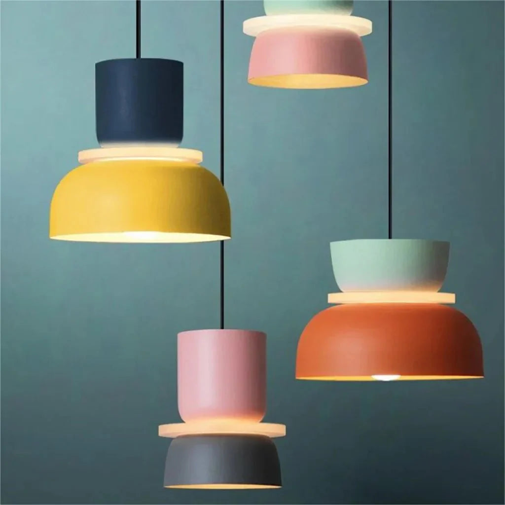Dulcy Kleurblok Skandynawska Lampa Wisząca