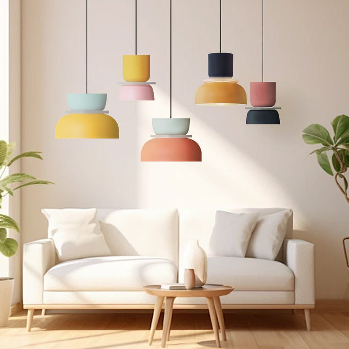 Dulcy Kleurblok Skandynawska Lampa Wisząca