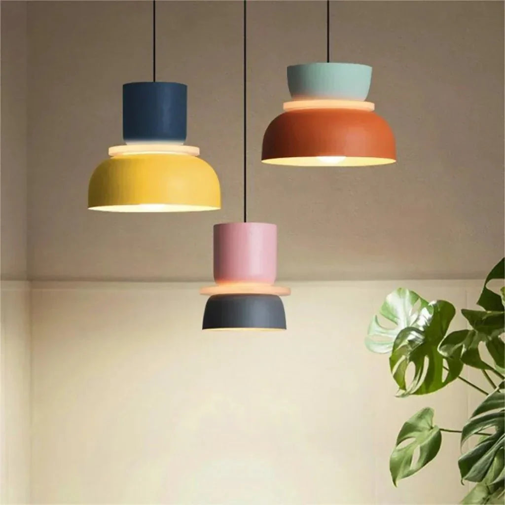Dulcy Kleurblok Skandynawska Lampa Wisząca
