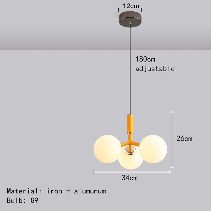 Luksusowa szklana lampa wisząca w stylu skandynawskim