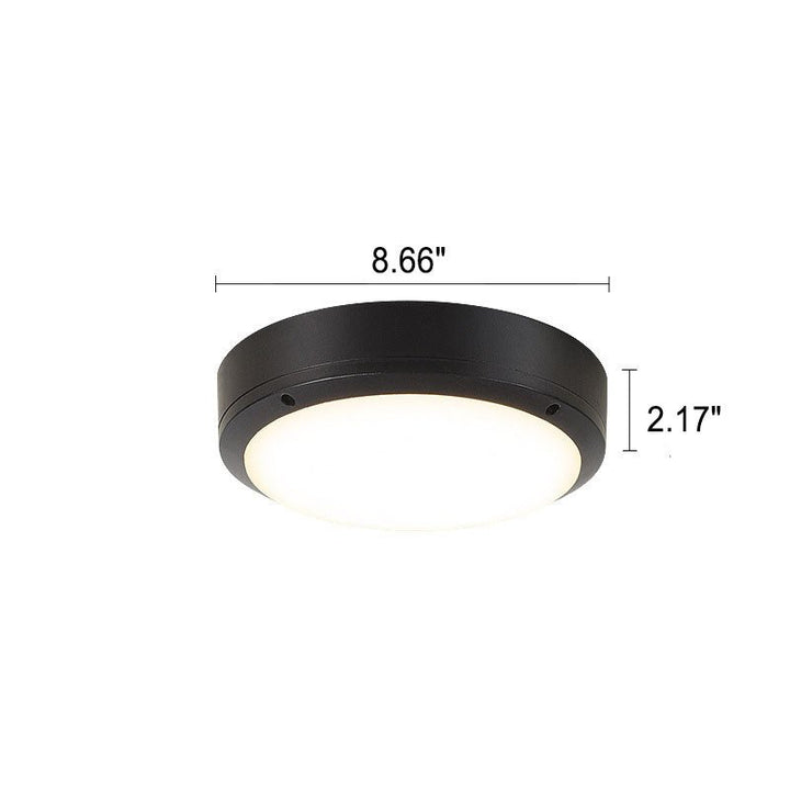 Prosta zewnętrzna wodoodporna aluminiowa okrągła lampa sufitowa LED