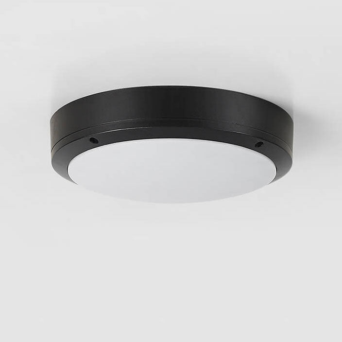Prosta zewnętrzna wodoodporna aluminiowa okrągła lampa sufitowa LED