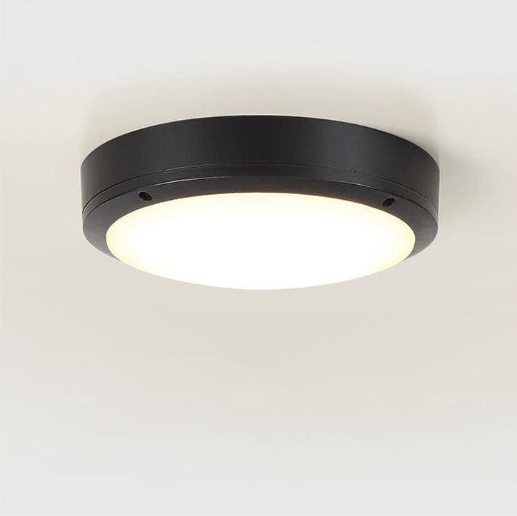 Prosta zewnętrzna wodoodporna aluminiowa okrągła lampa sufitowa LED