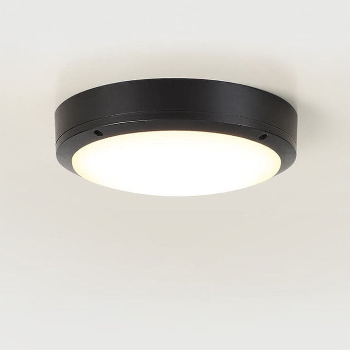 Prosta zewnętrzna wodoodporna aluminiowa okrągła lampa sufitowa LED