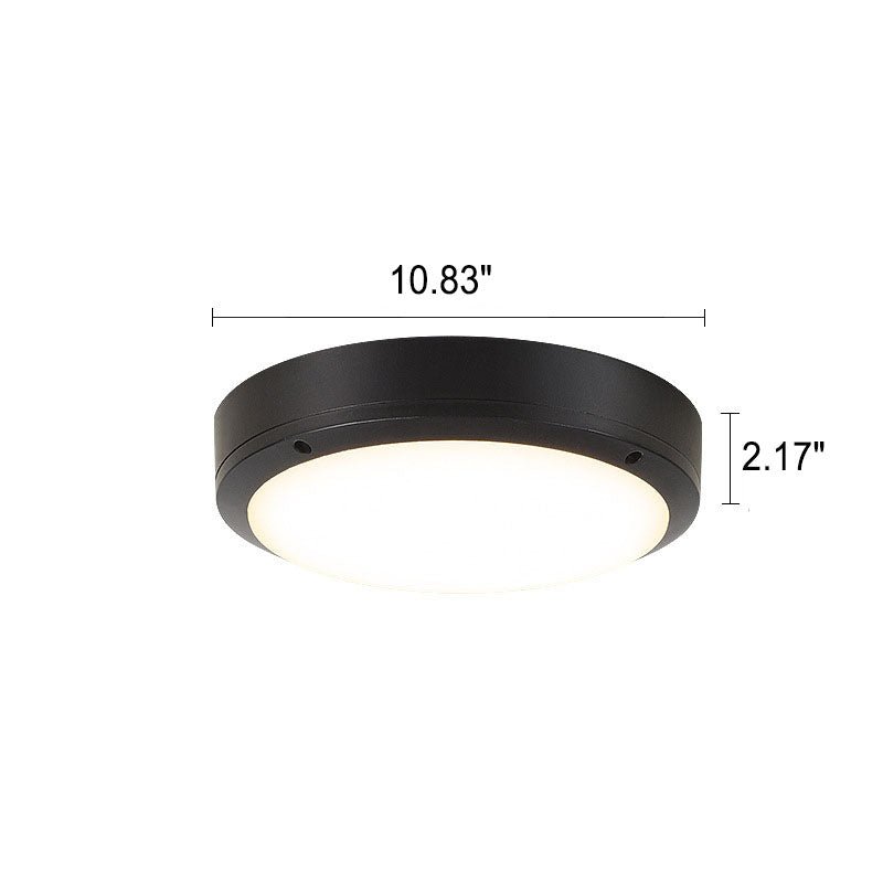 Prosta zewnętrzna wodoodporna aluminiowa okrągła lampa sufitowa LED
