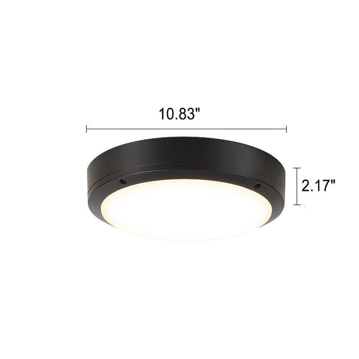 Prosta zewnętrzna wodoodporna aluminiowa okrągła lampa sufitowa LED